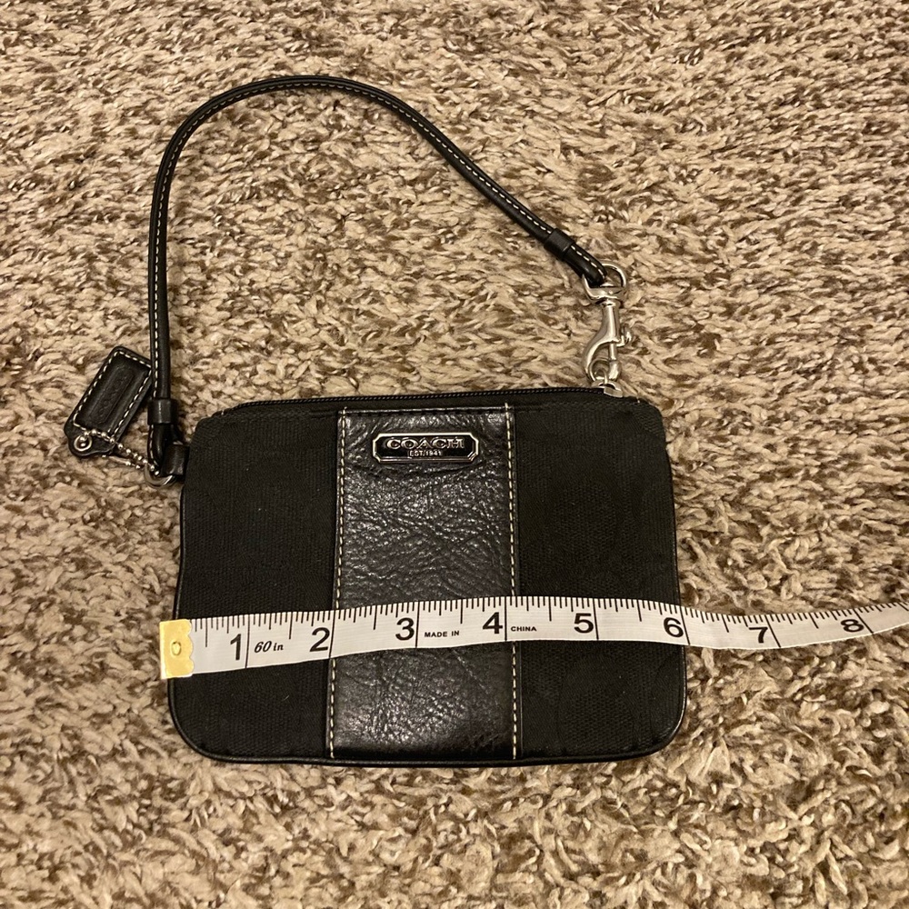 Black Coach coin purse and card holder. Gently used. Smoke free home.